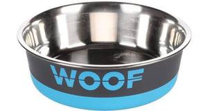 פלמינגו קערת נירוסטה WOOF לכלבים 1.7 ליטר | Flamingo WOOF Stainless Steel Dog Bowl 1.7L