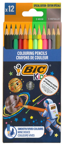 סט 12 צבעי עיפרון זוהר מטאלי/ BIC