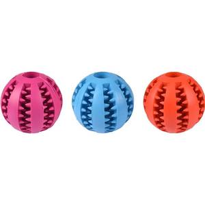 פלמינגו צעצוע כדור לניקוי שיניים לכלבים | Flamingo Dental Care Rubber Dog Ball