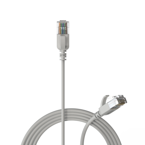 כבל רשת דק Procab CSD560GY/1 CAT6A RJ45 - RJ45 U/UTP - אפור באורך 1 מ'