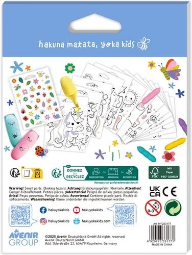 פנקס צביעה ו-40 מדבקות צבעוניות - חדי קרן