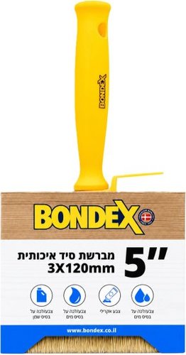 מברשת סיוד BONDEX משיער טבעי מידה 3×12 | לכיסוי רחב