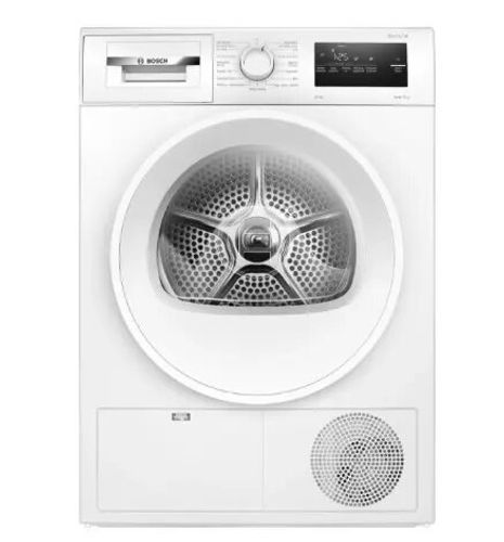 מייבש כביסה משאבת חום Bosch 8 kg דגם WTH86200PL בעצוב לבן נקי.