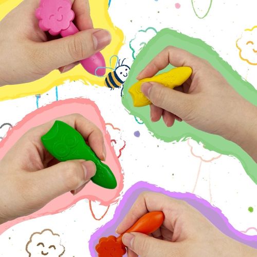 12 צבעים טבעיים לפעוטות על בסיס שעוות דבורים - ינשופים
