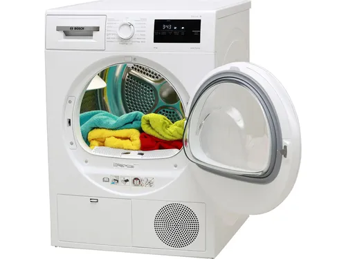 מייבש כביסה משאבת חום Bosch Series 4 8kg WTH85225GB בגימור לבן.