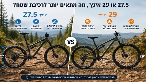 גלגלי 27.5 או 29 אינץ', מה מתאים יותר לרכיבת שטח