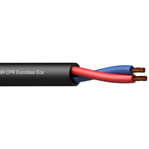 כבל רמקול Procab BLS225-ECA/1 2 x 2.5 mm² - 13 AWG - CCA-CPR Euroclass Eca- שחור