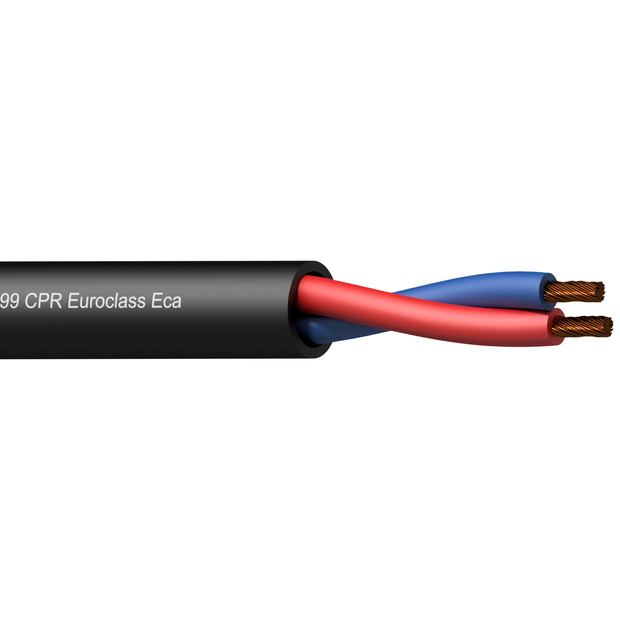 כבל רמקול Procab BLS225-ECA/1 2 x 2.5 mm² - 13 AWG - CCA-CPR Euroclass Eca- שחור