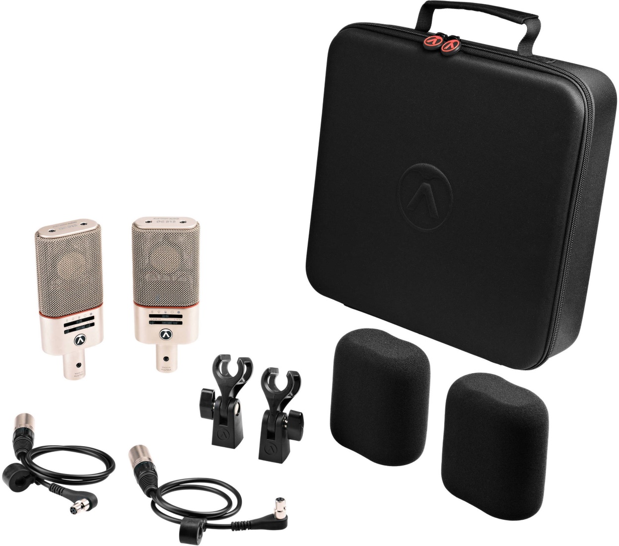 סט זוג מיקרופונים Austrian Audio OC818 Silver Dual Set Go