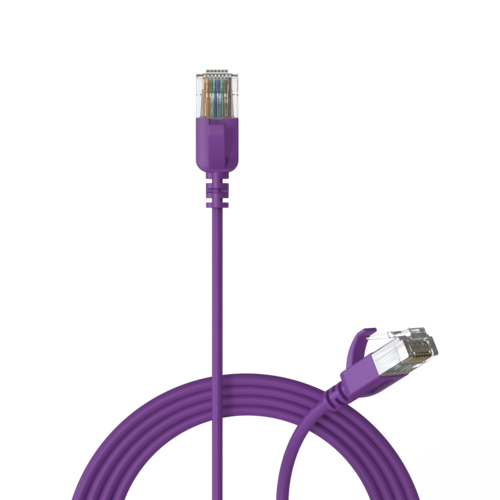 כבל רשת דק Procab CSD560V/0.3 CAT6A RJ45 - RJ45 U/UTP - סגול באורך 0.3 מ'