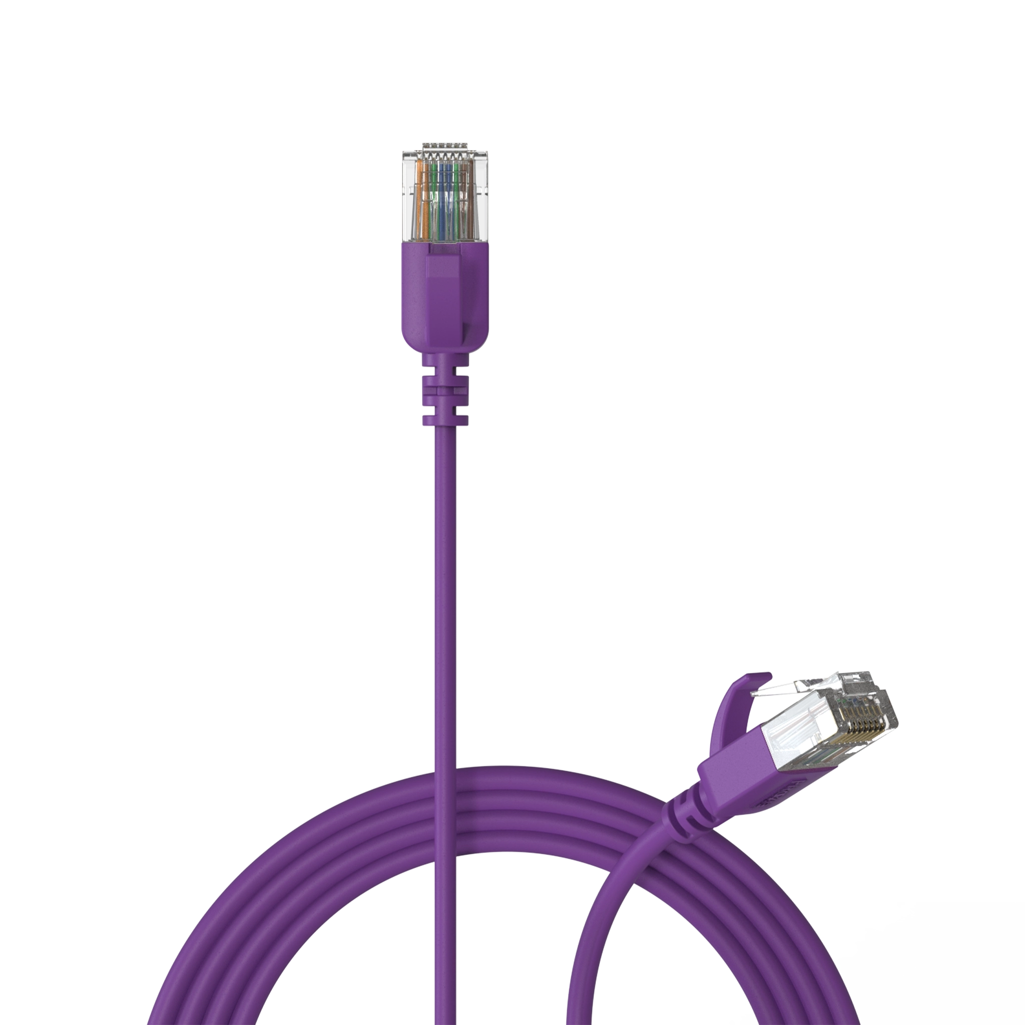 כבל רשת דק Procab CSD560V/0.3 CAT6A RJ45 - RJ45 U/UTP - סגול באורך 0.3 מ