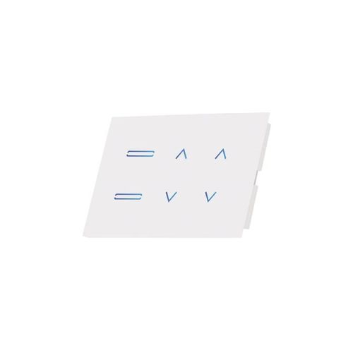 מתג חכם משולב תאורה 2 מפסקים ותריס 2 מפסקים- לבן