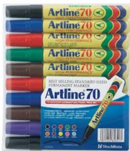 מארז 10 טוש ארטליין 70 /מעורב צבעים/ Artline