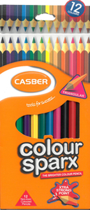 מארז 12 עפרונות צבעוניים דקים/ CASBER