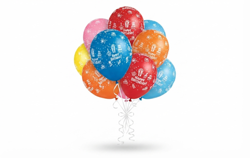 מארז בלונים מעורב happy birthday 