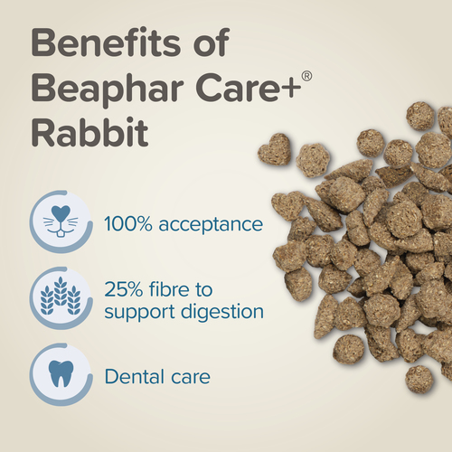 ביפהר מזון פרימיום לארנבים בוגרים 1.5 ק״ג | Beaphar Care+ Rabbit Food 