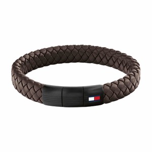 צמיד עור חום לגבר Tommy Hilfiger לגבר מסדרת Round Braided Bracelet 2790661