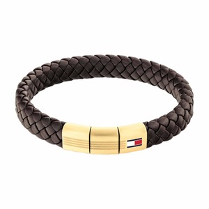 צמיד עור חום לגבר Tommy Hilfiger לגבר מסדרת Round Braided Bracelet 2790671