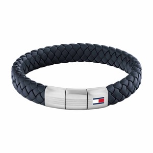 צמיד עור כחול לגבר Tommy Hilfiger לגבר מסדרת Round Braided Bracelet 2790660