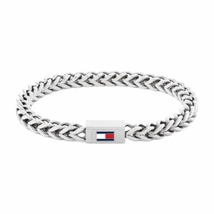 צמיד לגבר Tommy Hilfiger מפלדת אל חלד כסף מסדרת Braided Metal Bracelets B2790647
