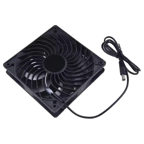 מאוורר סולארי כפול 12V עם פאנל 10W - לחממות, לולים ומחסנים