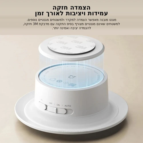 מנורת לילה נטענת עם חיישן תנועה ובסיס מגנטי