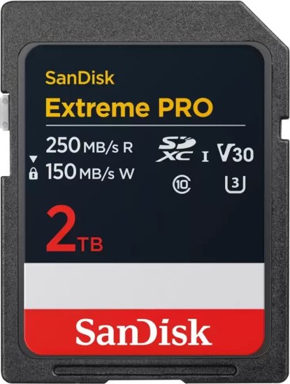 כרטיס זיכרון SanDisk Extreme PRO SDSDXXD-2T00-GN4IN SDXC UHS-I U3 V30 2TB