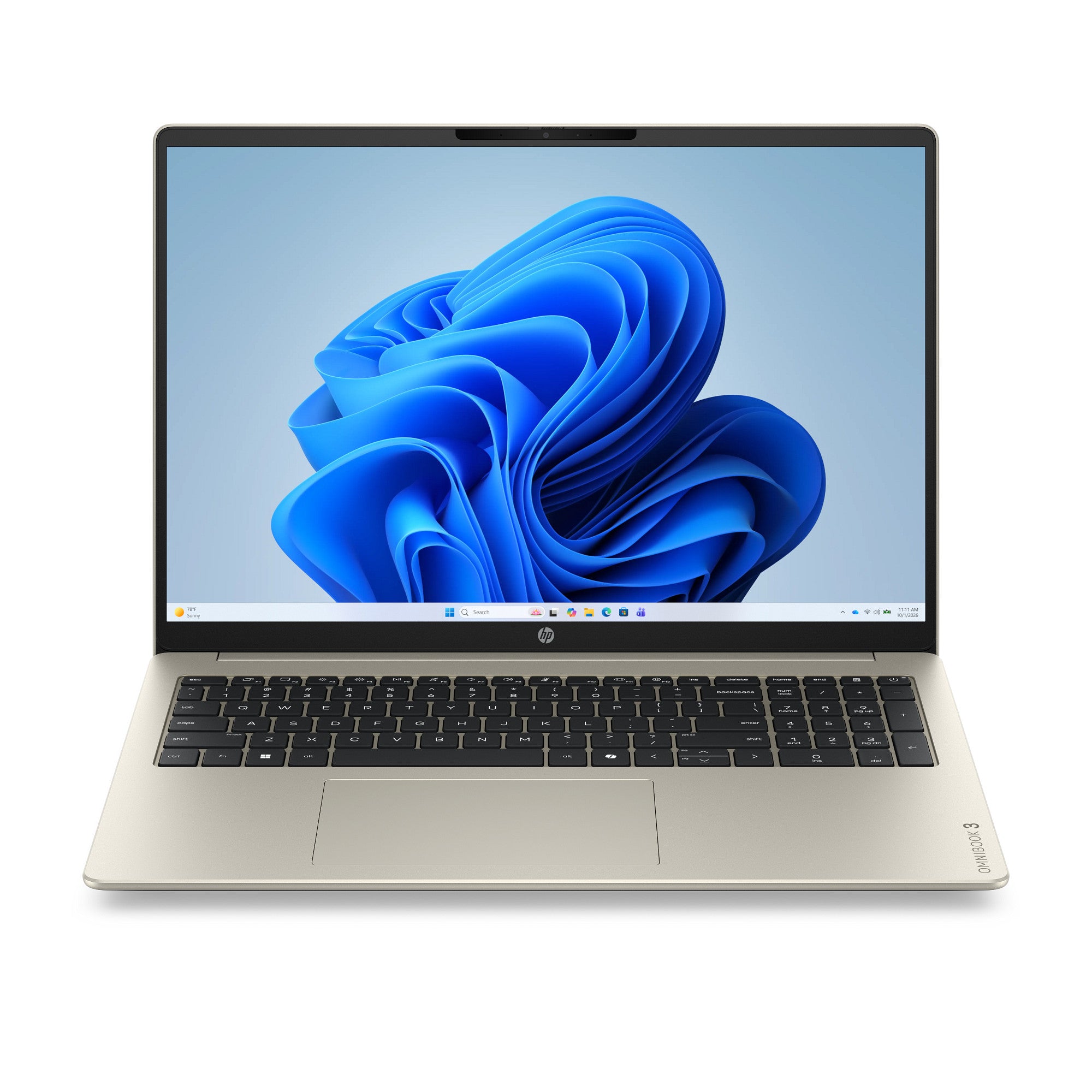 מחשב נייד  HP OmniBook 3 Core5-315|12GB|512GB|"16"|2K|W11H|Gold|3YRW E22KYEA 