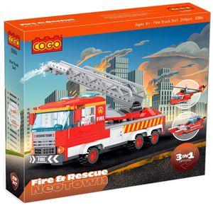 ערכת הרכבה 3 ב-1 כבאית חילוץ והצלה 249 חלקים 3086