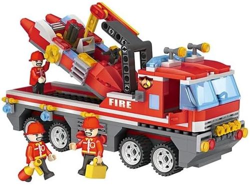 ערכת הרכבה משאית כיבוי עם מנוף זרוע וסירת חילוץ מהירה 354 חלקים 4136