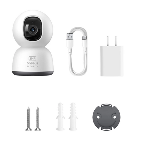 מצלמת אבטחה ביתית Baseus Security P1 Lite Indoor Camera 2K בצבע White