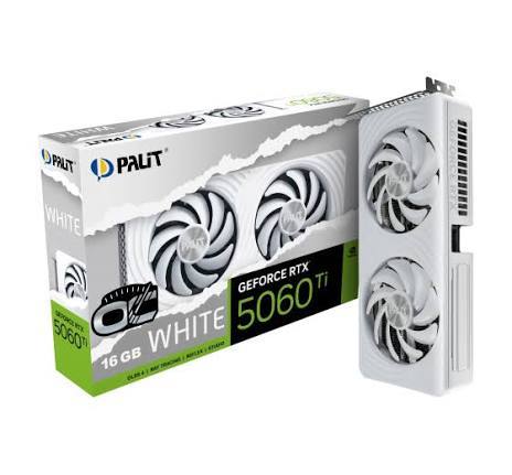 כרטיס מסך PALIT RTX 5060TI 2FAN GDDR7 128BIT 16GB WHITE OC