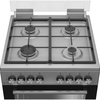 תנור אפייה דו תאי משולב כיריים גז - 4 להבות Beko בקו KFDM6126BX
