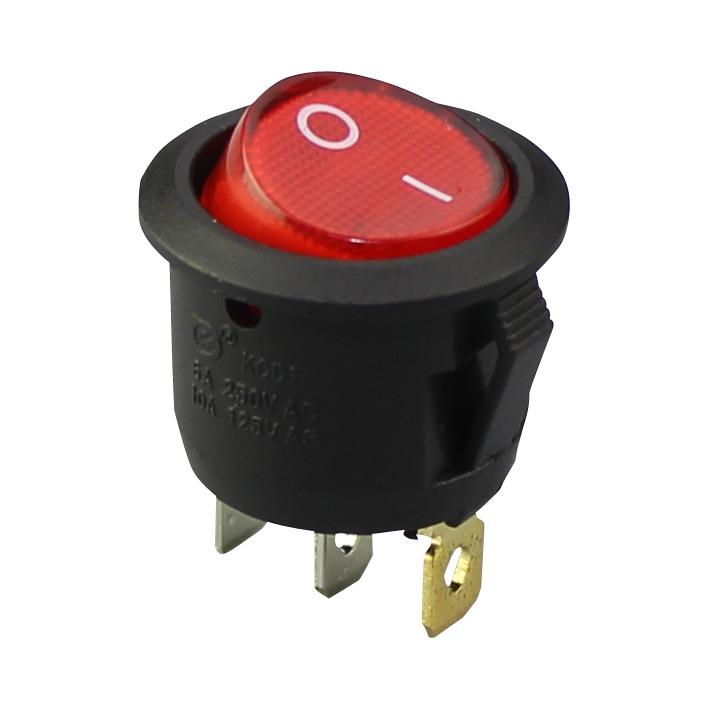 מפסק נדנדה עגול 20 מ"מ + תאורה 12V