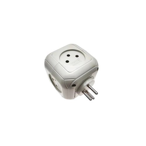קובייה מפצל חשמל 4 שקעים + TYPE C ו-USB