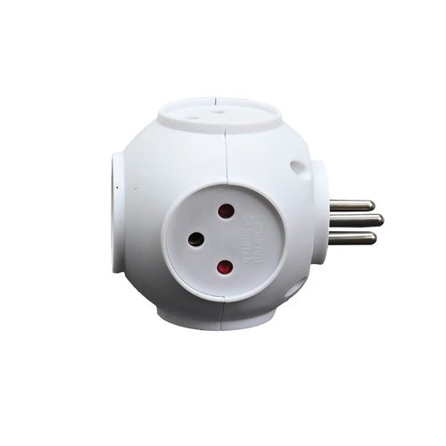 מפצל חשמל 1 ל-4 FOOTBALL עם USB ו-Type-C
