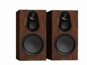 זוג רמקולים מדפיים Monitor Audio Silver 100 8G בצבע Walnut