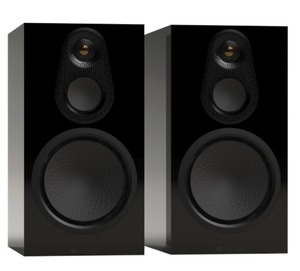 זוג רמקולים מדפיים Monitor Audio Silver 100 8G בצבע Black Gloss