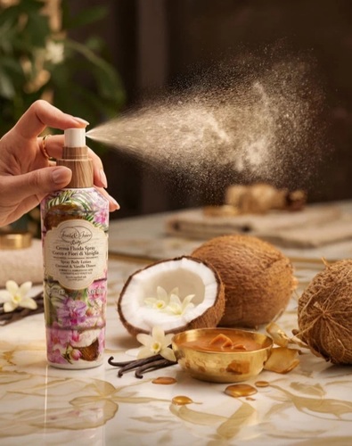 ספריי קרם גוף Rudy Profumi Fruit juice Coconut & Vanilla Blossoms Spray Body Lotion 150ml  