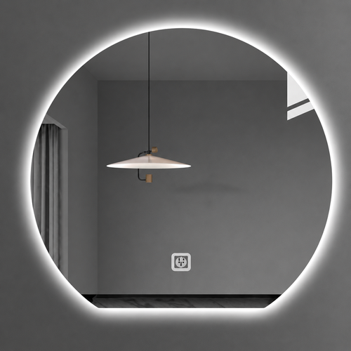 מראת LED עגולה עם לד אחורי – 100×100 ס״מ דגם P19