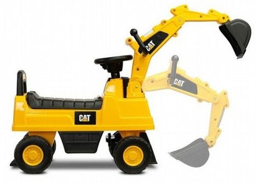 בימבה מחפרון CAT עם כף, אכסון מתחת למושב ואפקטים קוליים