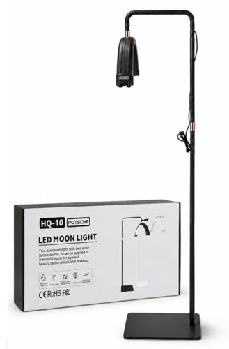מנורת חצי ירח LED מקצועית 28 אינץ׳ – דגם HQ-10 צבע שחור