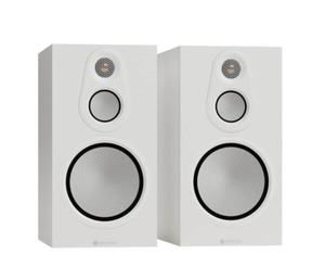זוג רמקולים מדפיים Monitor Audio Silver 100 8G בצבע White