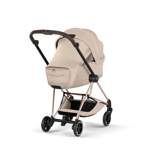 עגלת תינוק מיוס Cozy Beige Mios 4 בז' שלדה רוזגולד