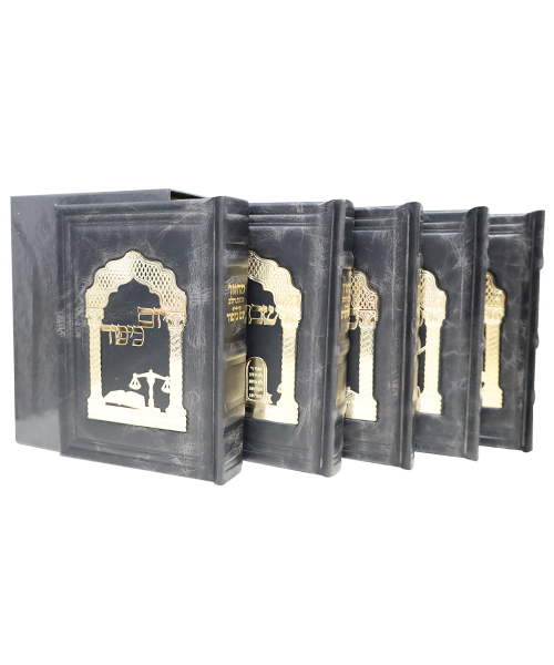 סט מחזורים עור אמיתי כוונת הלב - צבע שחור / פורמט בינוני