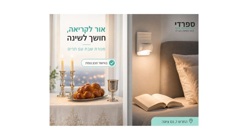 רוצים לקרוא בשבת אבל גם לישון בחושך? כך בוחרים מנורה