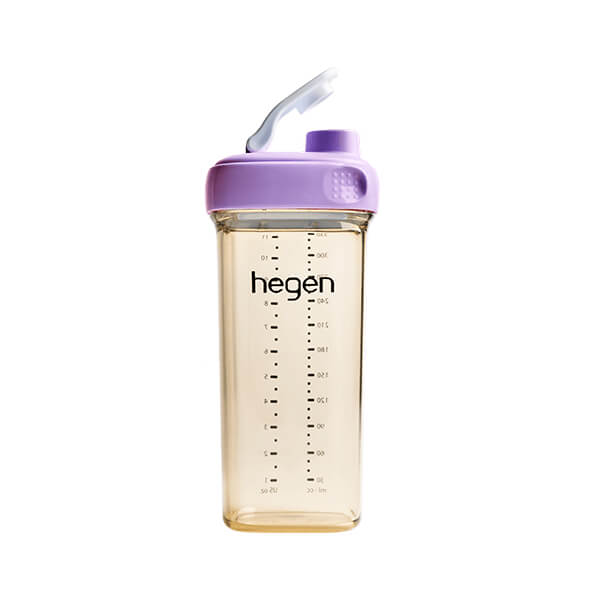 בקבוק שתייה עם קשית 330 מ״ל סגול Hegen PCTO