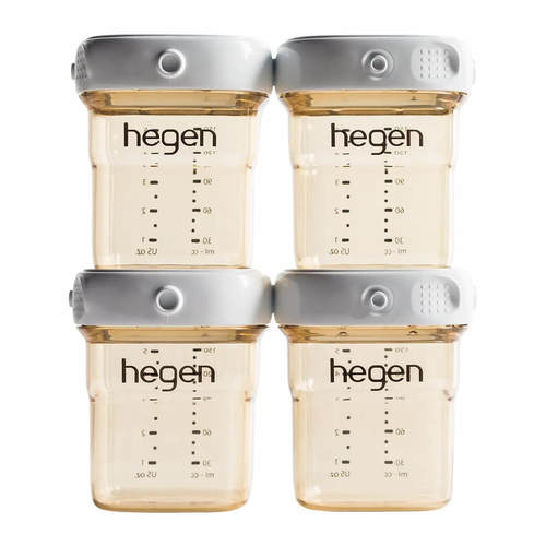 מארז 4 מיכלים לאחסון חלב אם 150 מ״ל Hegen PCTO 