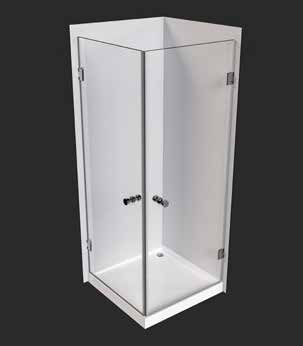 תרשים תצורת הדפנות — מקלחון פינתי שתי דלתות MTI-740