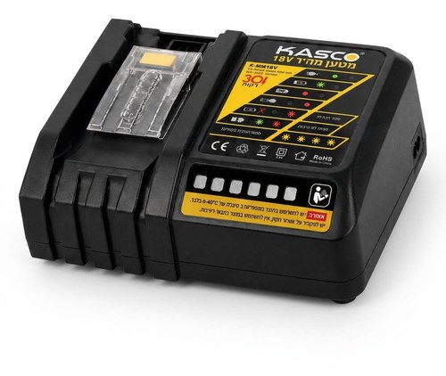 מטען מהיר חכם 18V (מתאים גם לטיענת כל סידרת הסוללות 18V של מקיטה) מבית KASCO